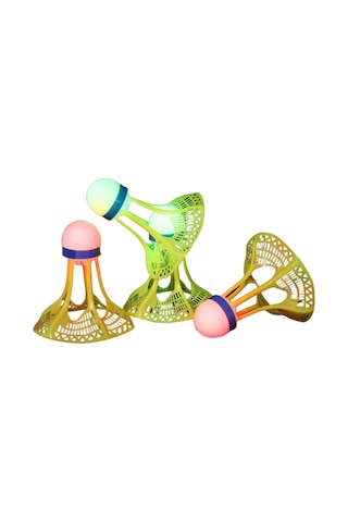 Geeksen Led Işıklı Nylon Badminton Topu, Rüzgar Direnci Ve Dayanıklılık, Kırmızı+yeşil 4 Adet, 48 Saat Pil Ömrü