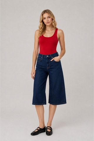 Cloudymood Kadın Slim Halter Yaka Kolsuz Çıtçıtlı Kırmızı Atlet Kırmızı - 883478055 Kırmızı