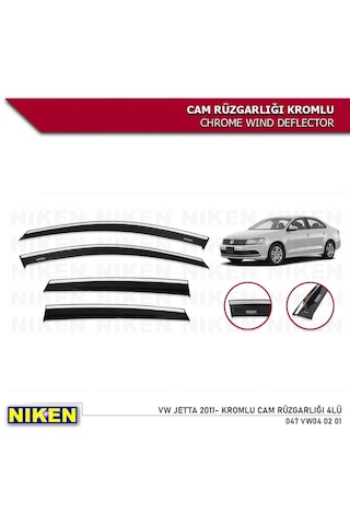 Volkswagen Jetta Kromlu Cam Rüzgarlığı 4'lü Set 2011-2018