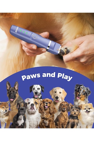 4-ın-1 Sessiz Kesme Makinesi, Köpek Ve Kedi Bakımı, Şarj Edilebilir, Pati Düzeltici