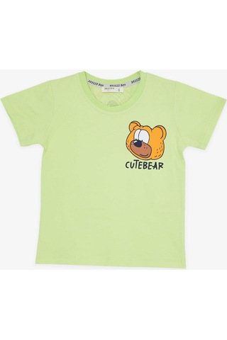 Breeze Girls & Boys Erkek Çocuk Şortlu Takım Sevimli Ayıcık Baskılı 1.5-5 Yaş, Fıstık Yeşili-fıstık Yeşili Fıstık Yeşili