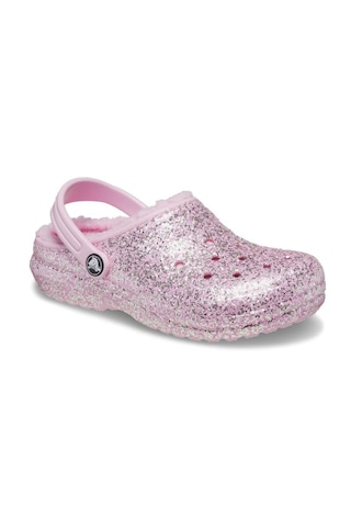 Crocs Classic Lined Glitter Clog K Pembe
