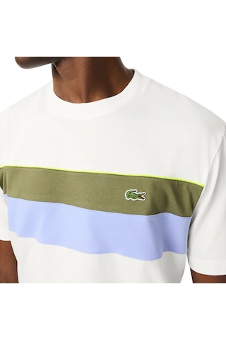 Lacoste Golf Colour Block Erkek T-shirt Beyaz