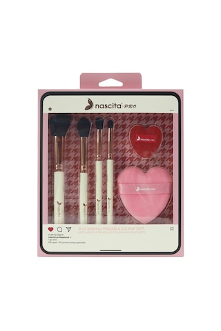 Nascita 4'lü Makyaj Fırçası & 2'li Puf Seti - 163