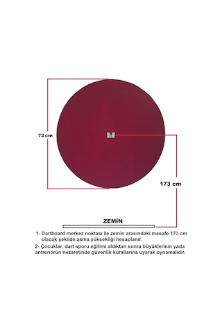 Dart Arkalığı Ahşap Yuvarlak Model 12 MM 72 CM