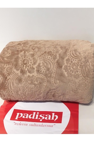 Padişah Desenli Kahverengi Çift Kişilik Battaniye Kahverengi