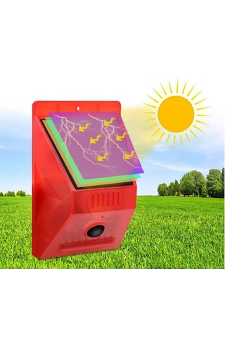 Alarm Güneş Enerjili Solar 129 Db Sesli Hareket Ve Işık Sensörlü