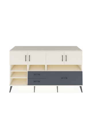Hyperion Konsol 8 Raflı 3 Çekmeceli 4 Kapaklı 176x44x99 Aytaşı-ay Aytaşı-aytaşı/antrasit