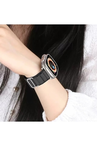 Gld-spt- Newface Apple Uyumlu Watch 42mm Mountain Kordon - Sarı