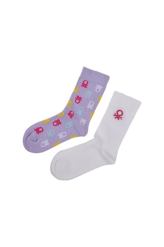 United Colors Of Benetton Unıted Colors Of Benetton Erkek Çocuk 2'li Soket Çorap Bnt-g24088 Beyaz