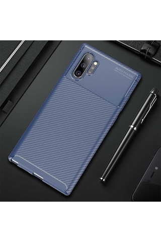 Samsung Uyumlu Galaxy Note 10 Plus Kılıf Zore Negro Silikon Kapak-Siyah
