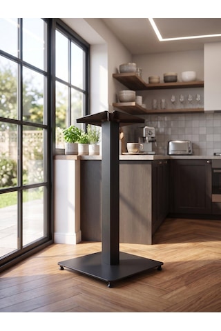 Matte Prime Endüstriyel Kare Metal Masa Ayağı 74cm - Kafe Restoran Ve Evler İçin Siyah