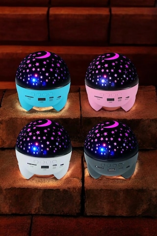 Gece Lambası Renkli Yıldızlı Gökyüzü Projeksiyon Gece Tavan Yansıtma Çok Renkli