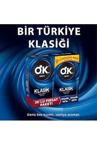 Okey Klasik Prezervatif 30'lu