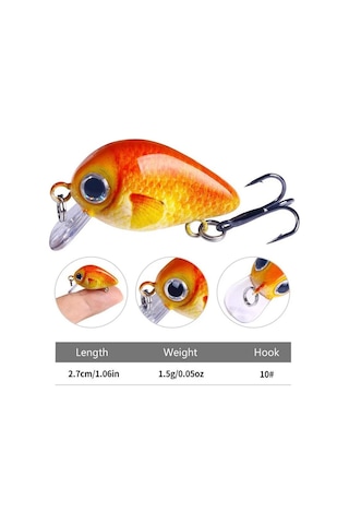 Valkyrie 5 Adet Crankbait Lrf Balık Olta Yem Seti - Sesli Bilyalı - Kutulu - 2.7cm 1.5gr