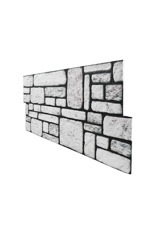 5 Adet X Karma Taş Desenli 3D Strafor Köpük Duvar Kaplama Paneli (446785873)