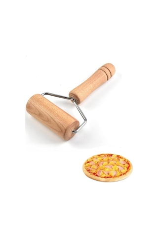 Ahşap Hamur Ruleti Metal Gövdeli Dayanıklı Hamur Açma Silindiri Ev & Profesyonel Kullanım Makarna, Pizza, Börek Ve Kurabiye İçin