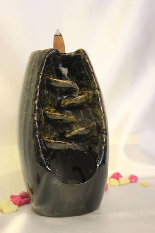 Geri Akış Tütsülük Ters Akış Tütsü Seramik Feng Şui Yeşil 01