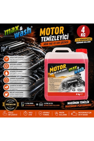4 Kg Motor Temizleyici 1/3 Konsantre Ağır Yağ Ve Kir Çözücü Profesyonel Oto Kuaför Ürünü