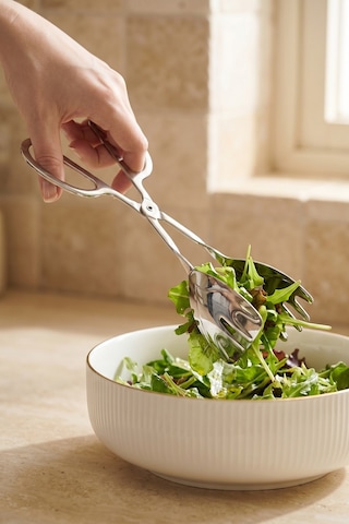 Karat Steel Makas Salata Maşası Silver