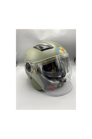 Acık Kask Çocuk Yeşil