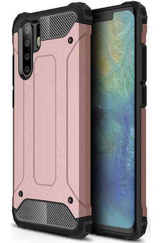 Noktaks - Huawei Uyumlu Huawei P30 Pro - Kılıf Çift Katman Zırh Tank Crash Military Kapak - Kırmızı