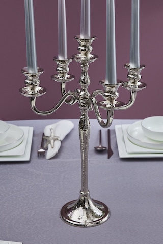 Karaca  Home Rena 5'li Şamdan Silver 45x30 cm