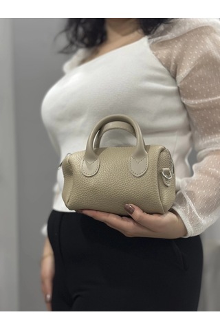 Biçomi Vizon Cilt Bugo Çanta Vizon