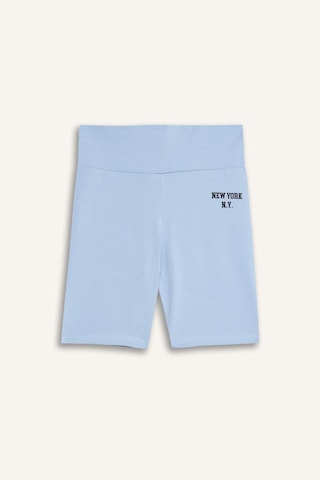 Defacto Kız Çocuk Baskılı Biker Tayt B0843a825hsbe734 Mavi