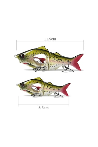 23g/11.5cm Uzun Döküm Yavaş Batan İplik Çok Bölümlü Deniz Balıkçılığı Tatlı Su Yemleri 02