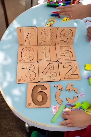 Mdf Oyun Puzzle Rakamlar Çocuklar Için Boyanabilir Matematik Seti