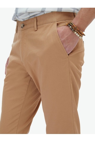 Kip Deve Tüyü Dokuma Regular Fit Casual Pamuk Karışımlı Pantolon Devetüyü