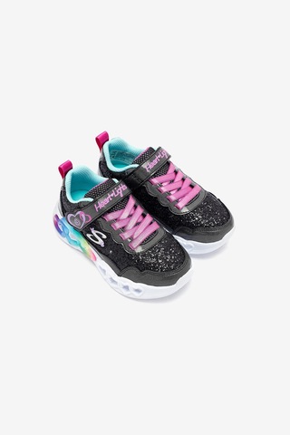 Panço Skechers İnfinite Heart Lights Fresh Love Siyah-turkuaz Kız Çocuk Ayakkabı