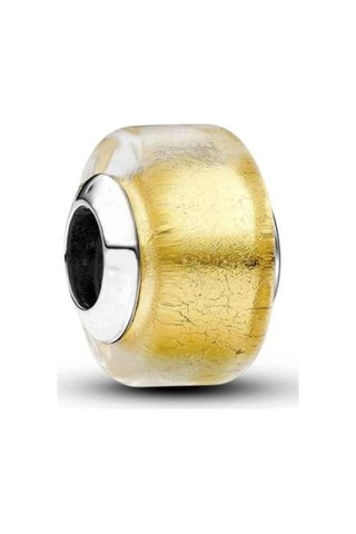 Nur Silver Altın Mini Murano Charm Nur-cm00456 Gümüş