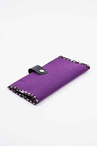 Fabric Craft Bag Kadın Cüzdan Mor Duck Kumaş Çıtçıtlı Kart Bölmeli Mor - Kahverengi