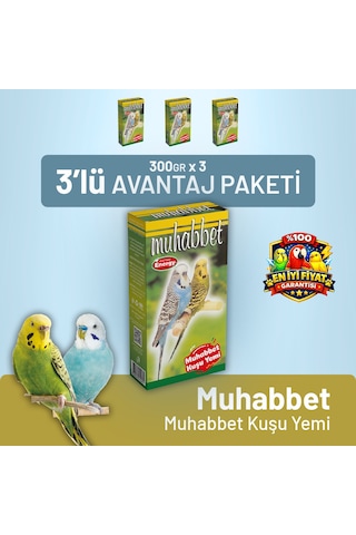 Muhabbet Muhabbet Kuşu Yemi - 3 Adet 300 G