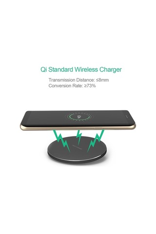 Pazly 10w Alüminyum Alaşımlı Qi Standart Kablosuz Şarj Pedi - Hızlı, Güvenli Şarj - Beyaz/siyah/kırmızı