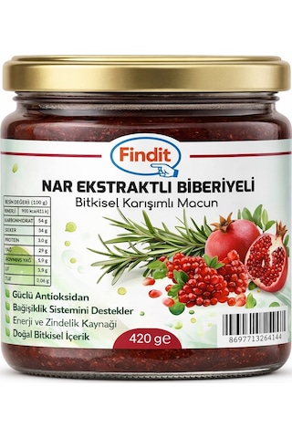 Nar Ekstraktlı Biberiyeli Bitkisel Karışımlı Macun 420 Gr