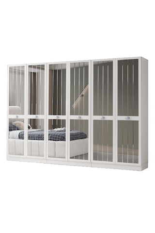 Hawaii 6 Kapaklı Gardırop %100 Mdf