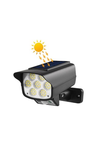 Sh-863a Kamera Görünümlü Hareket Sensörlü 63 Ledli Solar Lamba Belirtilmemis