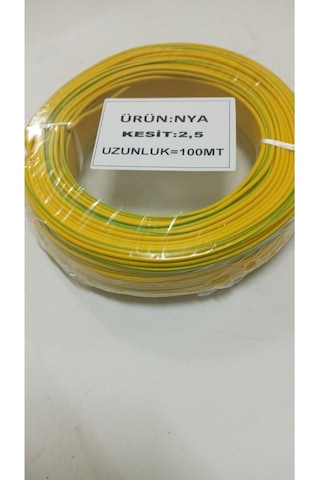 2.5 Mm 100 Metre Sarı-yeşil Nya Kablo . Tam Kesit Topraklama Tesisat Kablosu