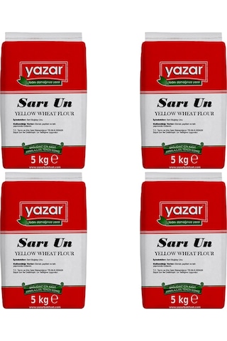 Yazar Taş Değirmende Öğütülmüş Sarı Un 4 x 5 KG
