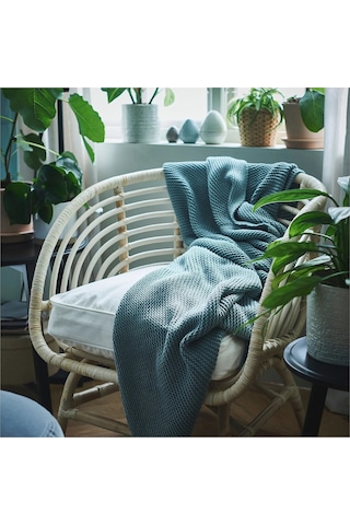 Ikea Beyaz Rahat Berjer Koltuk - Rattan Koltuk