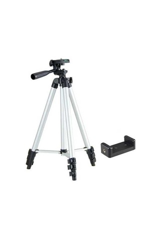 Createtech 110cm Alüminyum Tripod, Dslr Ve Telefon Tutucu, Canlı Akış İçin Uygun