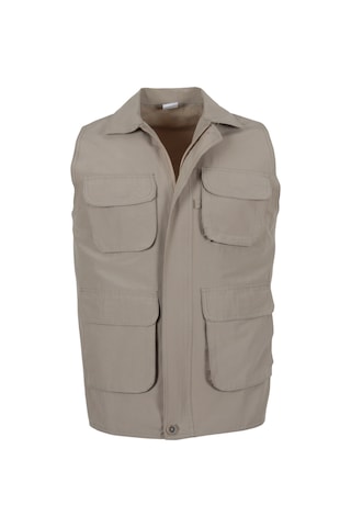 Erkek Keten Yelek Regüler Fit Yakalı Rar01309 Bej