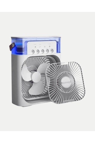 Taşınabilir Mini Klima Fan 3'ü 1 Arada Soğutucu Nemlendirici Gece Lambası