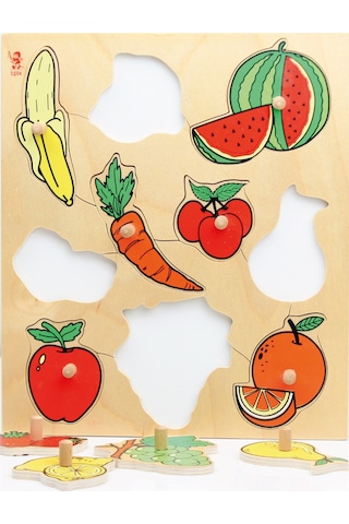 Meyveler Ahşap Puzzle