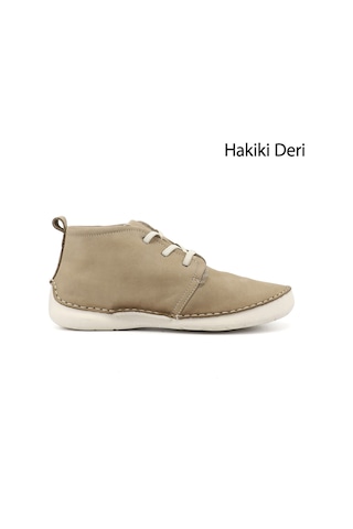 Gönderir Gönderi R Kadın Bej Nubuk Bağcıklı Hakiki Deri Comfort Bot Dkzb02842661