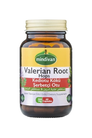 Mindivan Valerian Root Hops 60 Kapsül Aromasız