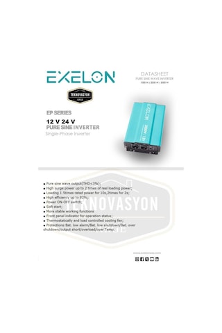 Exelon   Modifiye Sinüs 2000w 12v İnverter